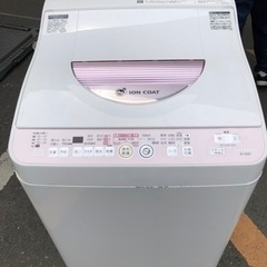 配送可能　洗濯5.5kg 乾燥3.0kg 全自動洗濯乾燥機 シャープ ES-T55E7-P ピンク 楽天市場】【中古/屋内搬入付き】 SHARP 洗濯乾燥機 洗濯5.5kg