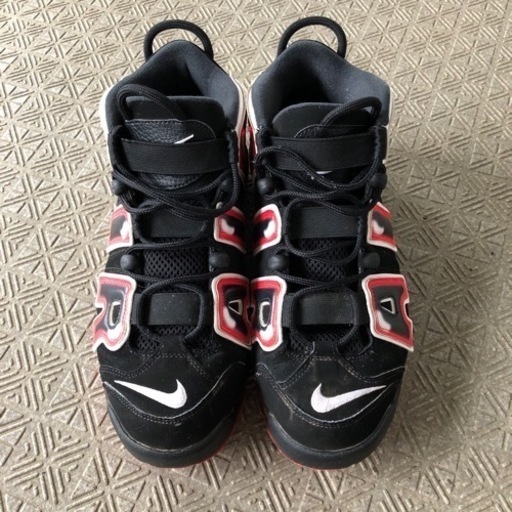 ナイキ エアモア アップテンポ ブラック ホワイト レーザー クリムゾン