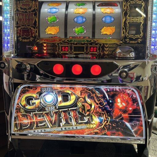 【パチスロ実機】ハイライツ・エンタテインメント★神の左手 悪魔の右目【不要機付】