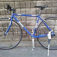 クロスバイク GIOS AMPIO クロモリ 18段変速 ブルー 配送無料