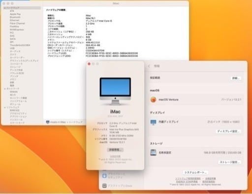 【画面割れあり正常動作】iMac 21.5インチモデル [2020年 / SSD 256GB / メモリ 8GB / 2.3GHzデュ