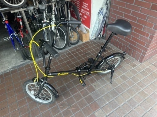 ★美品★16インチ　シングルスピード折り畳み自転車　ブラック