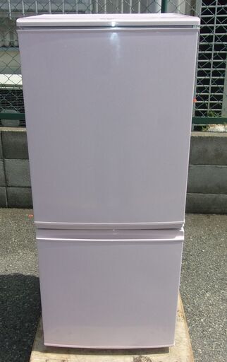 JMR0484)SHARP/シャープ 2ドア冷蔵庫 SJ-14E2-SP 2015年製 137L 中古品・動作OK【取りに来られる方限定】