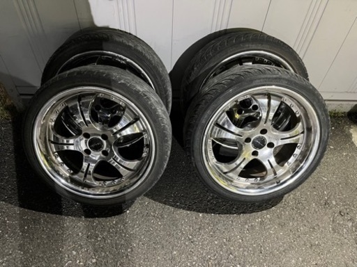 205/40R17 メッキアルミホイール、タイヤ、4穴 PCDは、100