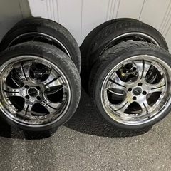 205/40R17 メッキアルミホイール、タイヤ、4穴 PCDは...