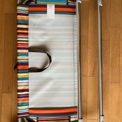 ロゴス アウトドアベンチ neos for2-ST (オレンジストライプ)の画像