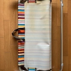 ロゴス アウトドアベンチ neos for2-ST (オレンジストライプ)の画像