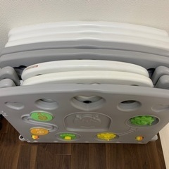 KATOJI ベビーサークル　2ドア　コロコロランド　美品　箱付き　ホワイト＆グレー①の画像
