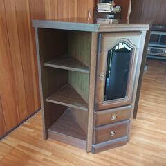 ★ 頑丈な 木製コーナー棚・ＴＶ台　引出し付き ★の画像