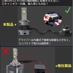 ヘッドライトバルブ　HID→LED化　D4R D4S 6500k 9000lmの画像