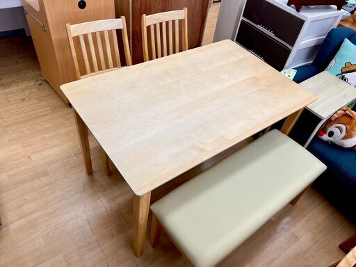 【レガストック川崎本店】 関家具 ダイニングテーブルセット DT120 トロッコ ダイニングテーブル 4人 おしゃれ 北欧 テーブル チェア ベンチ