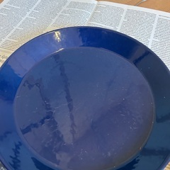 骨董*印判なまこ皿（欠けあり）とIIttala teemaのディナープレート（鱗模様あり）たち吉の画像