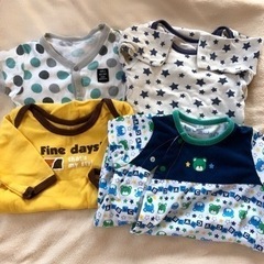 60 70 80 90 ロンパース 肌着 ベビー服 9枚