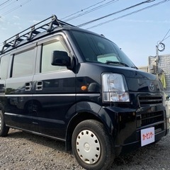 🉐【支払総額38万円】車検令和7年4月 7万キロ！車検2年付き！スクラムバン（エブリィバン）修復歴無し ルーフキャリア ETC パワーウィンドウ 調子良くオススメです★の画像