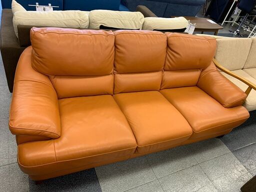 1-19 Leather world レザーワールド 総本革 3人掛け ソファ 3Pソファー【値下げしました！】【一部地域配送可】カグマニア