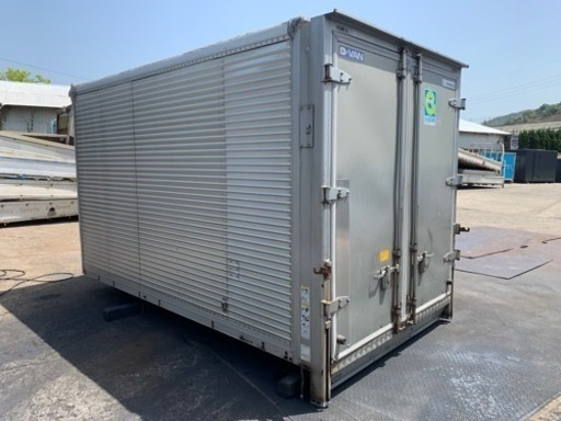 No.761 アルミバン 2ｔ 車  アルミ 箱 バイク 倉庫 トラック コンテナ 米 保管庫 物置 DIY