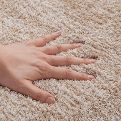 ニトリ　ラグ　円形ラグ　アクセントラグ　円形　130㎝　ベージュの画像