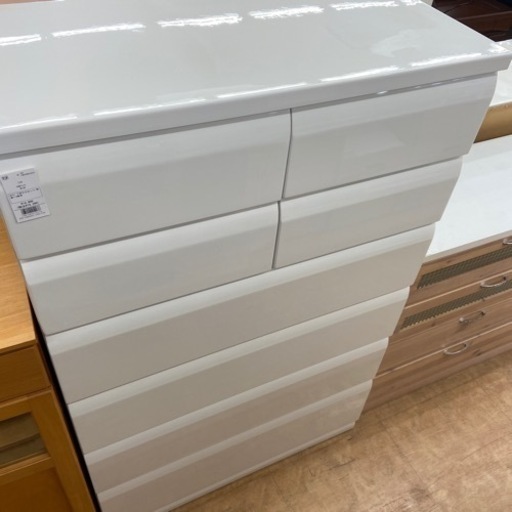【送料込み】ニトリ　6段チェスト　ホワイト　家具　タンス　② ホワイト チェスト 6段 ニトリ 日本製 多サイズチェスト 幅60cm(6段 WH