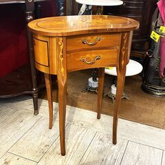 アンティーク家具 木製 イタリア 象嵌 電話台 サイドテーブル チェスト 29e550a9fb8cb629c2ef572420f241
