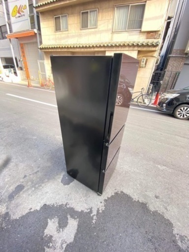 ?ガラストップ3ドア冷凍冷蔵庫㊗️安心保証有り?大阪市内配送設置無料