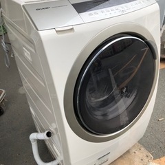 5km以内配送無料　保証付き シャープ SHARP ES-ZP1-NL [ドラム式プラズマクラスター洗濯乾燥機 （10kg） 左開き ゴールド系]