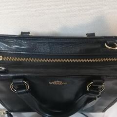 コーチ COACH オールレザー 2way ハンド＆ショルダーバッグ 黒 ブラックの画像