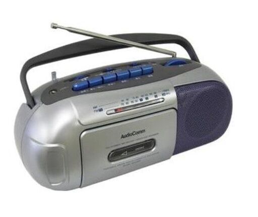 ５/８●AudioComm　ラジオカセットレコーダー　RCS-334Y