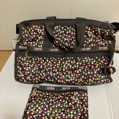 未使用品　レスポートサックボストンバック　＆ポーチ　茶色系の柄物
