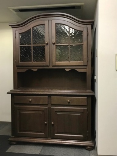 アンティーク　キャビネット　棚　食器棚　輸入家具　ビンテージ