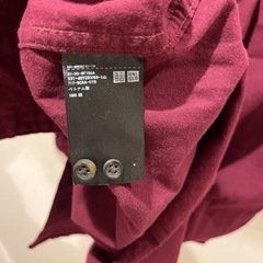 【UNIQLO】長袖シャツ　ワインレッド　Mサイズの画像