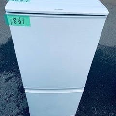 ✨2017年製✨1861番 SHARP✨冷凍冷蔵庫✨SJ-D14C-W‼️