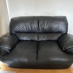 ニトリ　レザーソファ　美品の画像