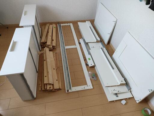 IKEA イケア BRIMNES ダブルベッド 収納式 クイーンサイズ