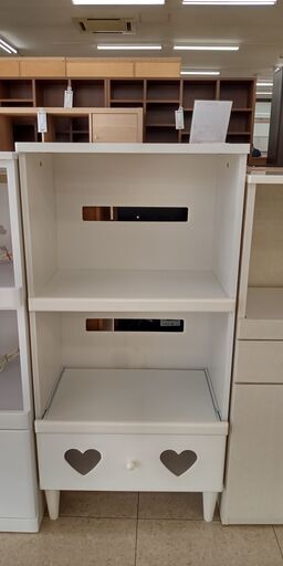 ★店長特別お値引き★  レンジ台 白 H122.5×D39×W60 クリーニング済み TJ507
