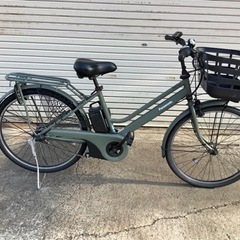 34パナソニック最新機種電動アシスト自転車TIMO s26インチカーキ色ボディー