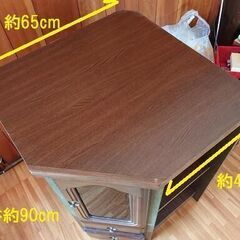 ★ 頑丈な 木製コーナー棚・ＴＶ台　引出し付き ★の画像