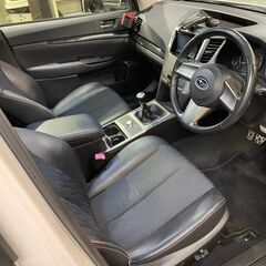 自社ローン★金利無し★回数制限無し★レガシー2.5GT Sパッケージ★ホワイト★社外ナビ・TV・バックカメラ・ETC★純正エアロパーツ★社外1９インチアルミ★サンルーフ★の画像