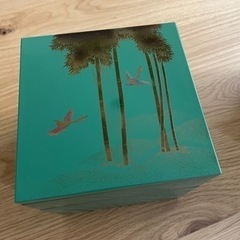 新品　グリーンのお重