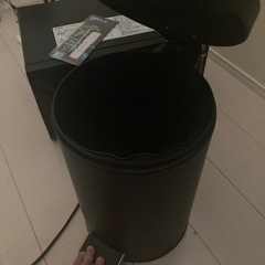 ペダル式ゴミ箱　黒の画像