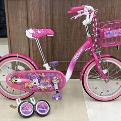 札幌市/清田区 自転車 ミニーマウス ポッピン リボン16 キッ...