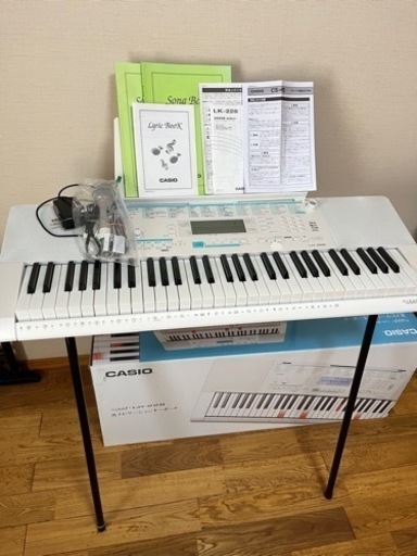 【美品】カシオ光ナビゲーションキーボード LK-228 純正スタンドCS-4B付