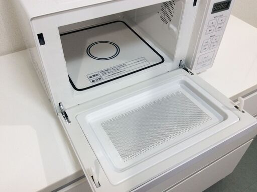 (9/15受渡済)JT6815【無印良品 電子レンジ】美品 2021年製 MJ-SER18A 家電 キッチン フラットテーブル 縦開き