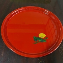 琉球漆器 お盆30CM 箱付き 中古品未使用