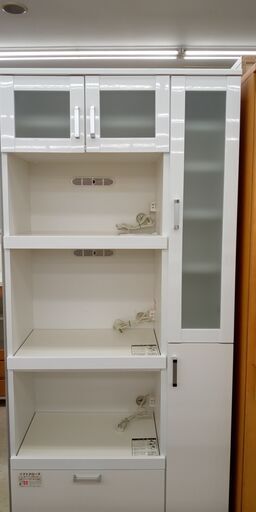 ★ジモティ割あり★  食器棚 うす茶 H180×D39×W85 クリーニング済み TJ512