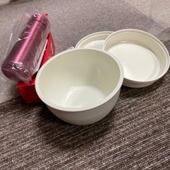 抗菌撥水どんぶりランチボックス＆スリムボトル　未使用の画像