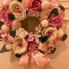 rococo調アーティフィシャル flowerリース35㎝