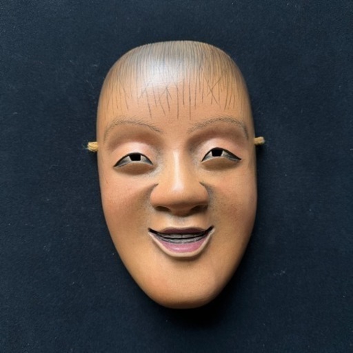能面　木彫り