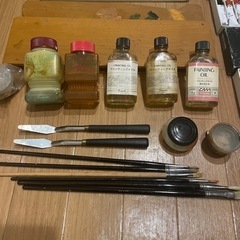 油絵　油画　絵の具　オイル　ペンディングナイフ　セットの画像