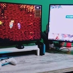 ゲーミングモニター2台＋モニターアームなど