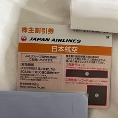 日本航空　JAL 株主割引券　株主優待券　1枚